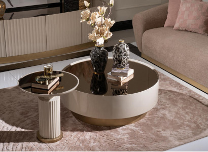 Komplette Couchtisch Beistelltisch Sofatisch Kaffeetisch Beige Luxus